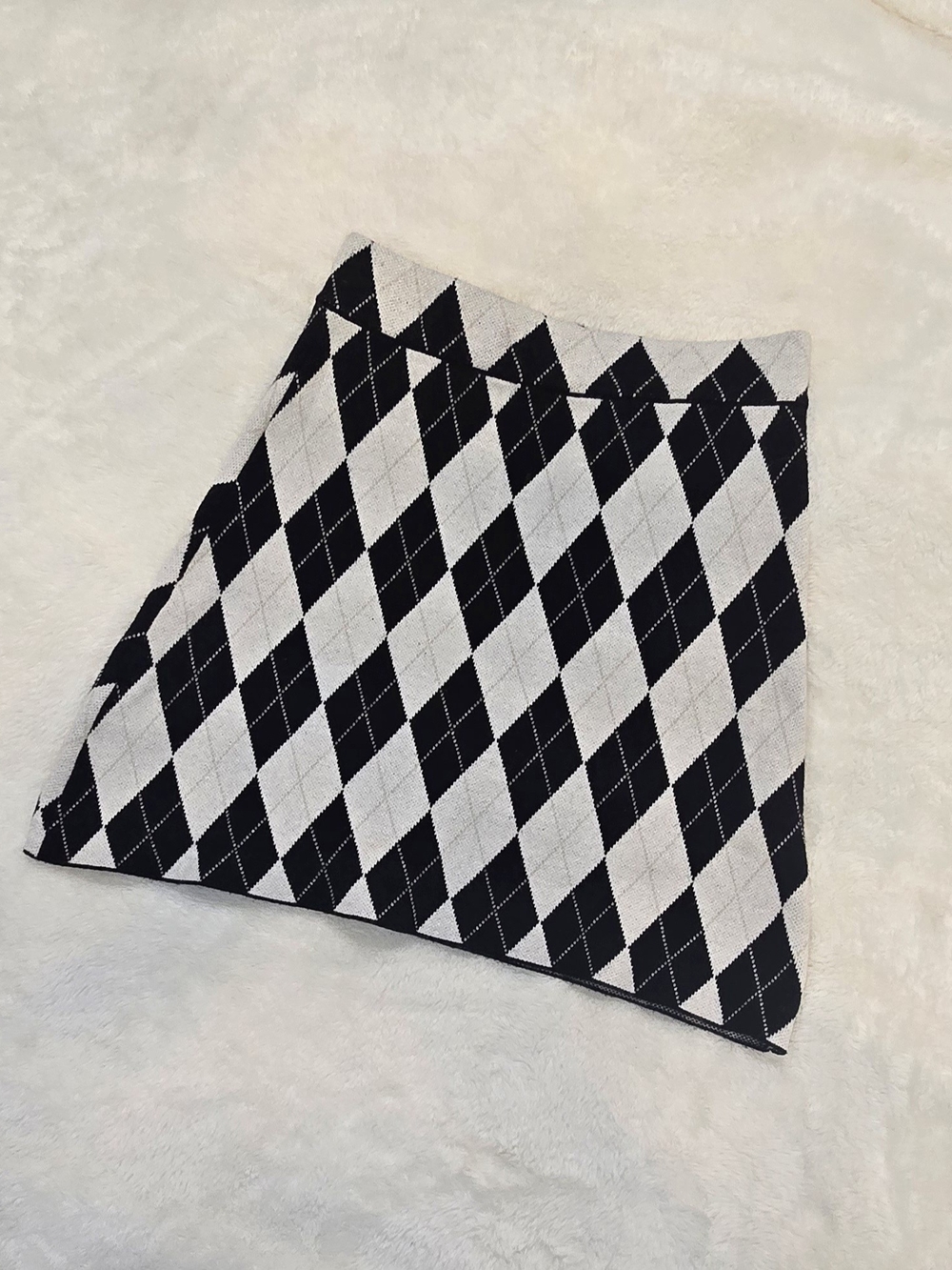​Love + Harmony Argyle Knit Mini Skirt